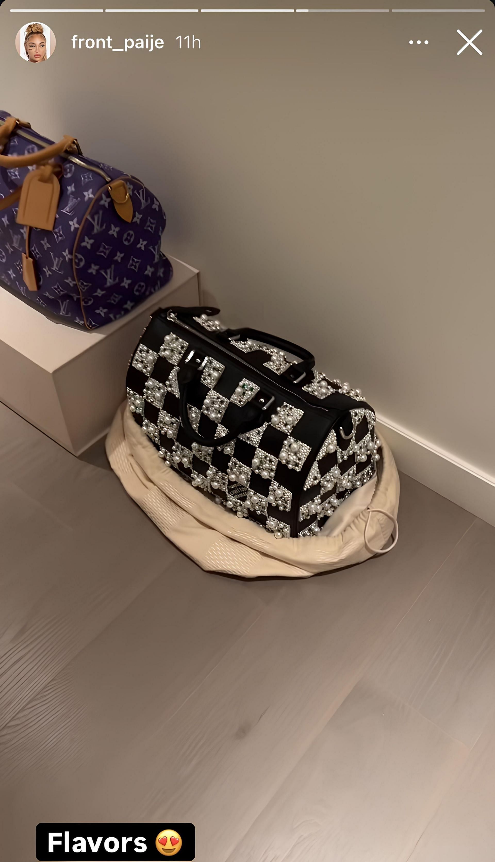 Paije Speights' Louis Vuitton bag collection