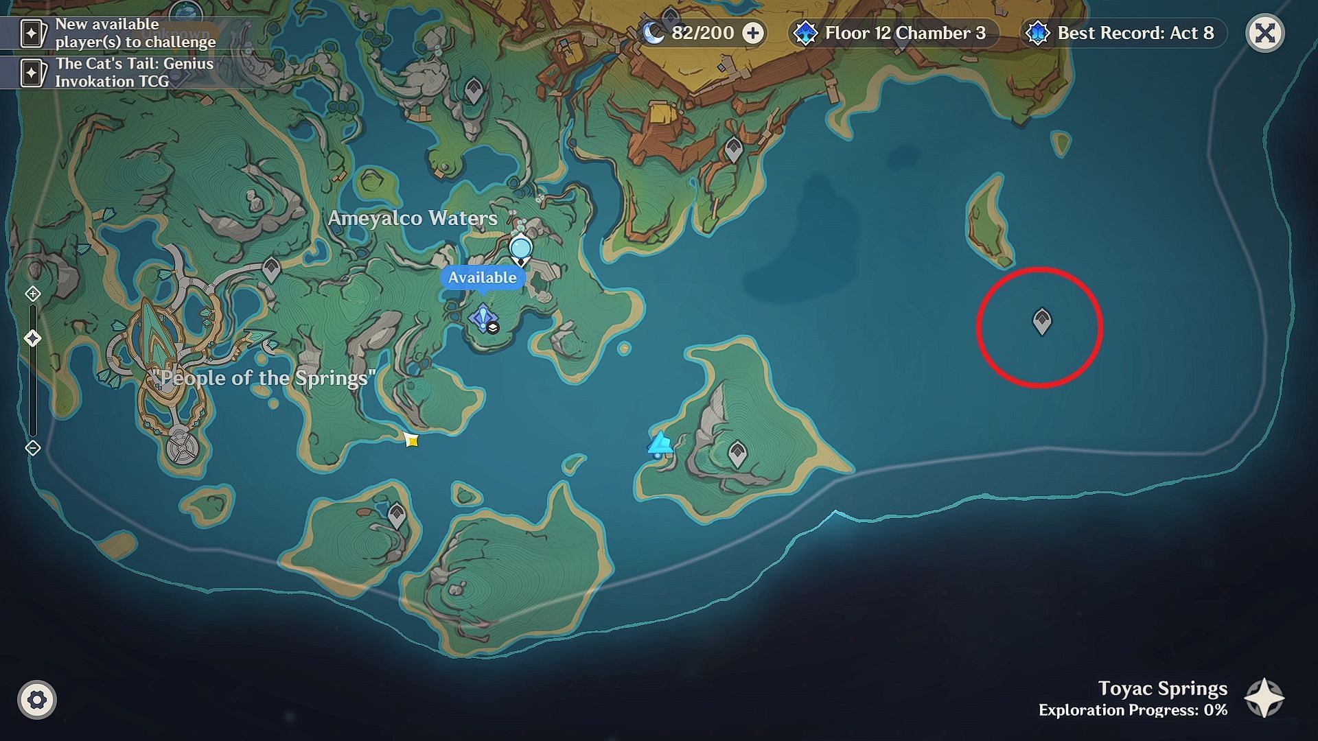 Unlock Firethief&#039;s Secret Isle teleport waypoint (Image via HoYoverse)