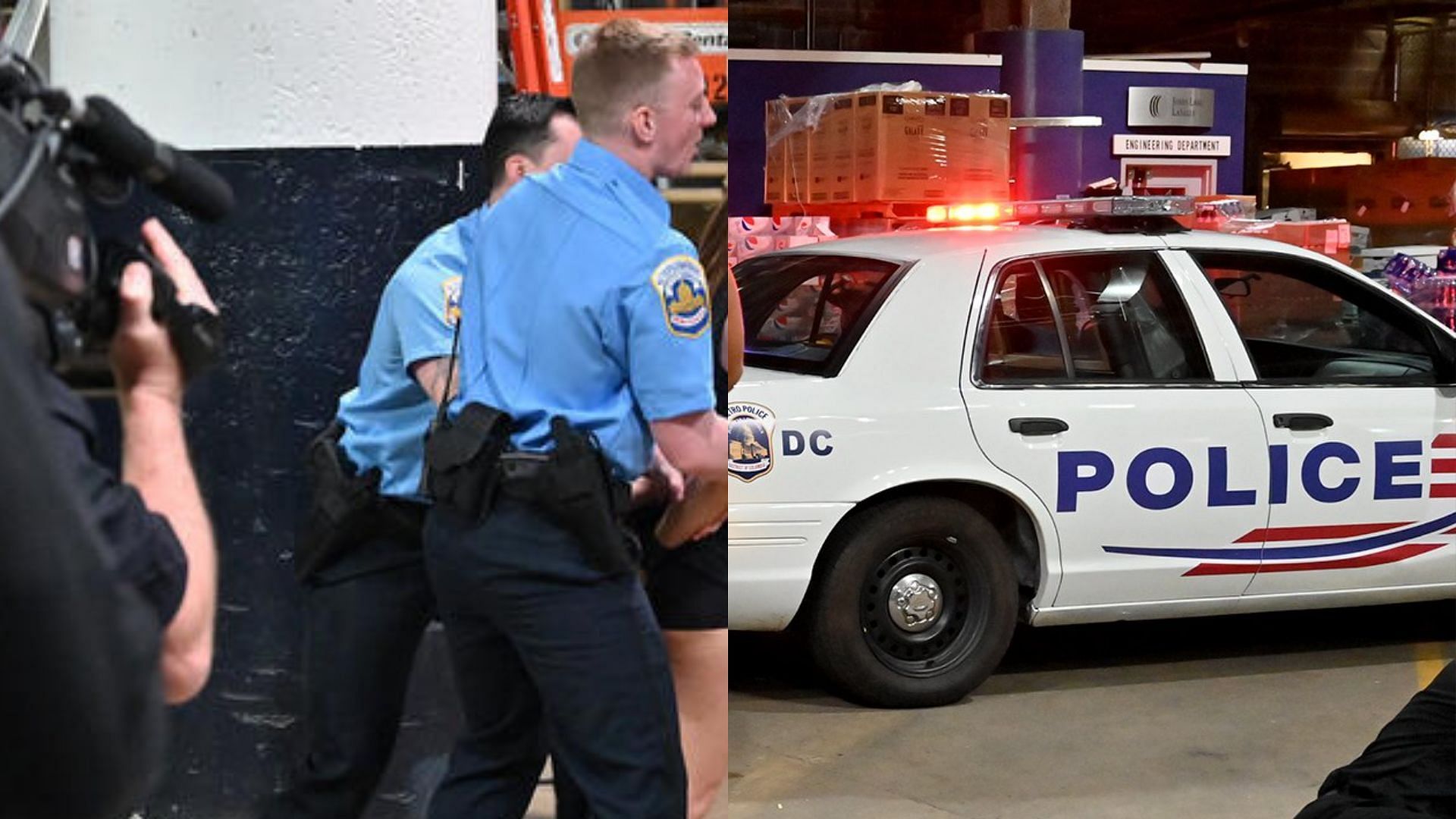 The star was taken into custody (Credit: WWE.com)