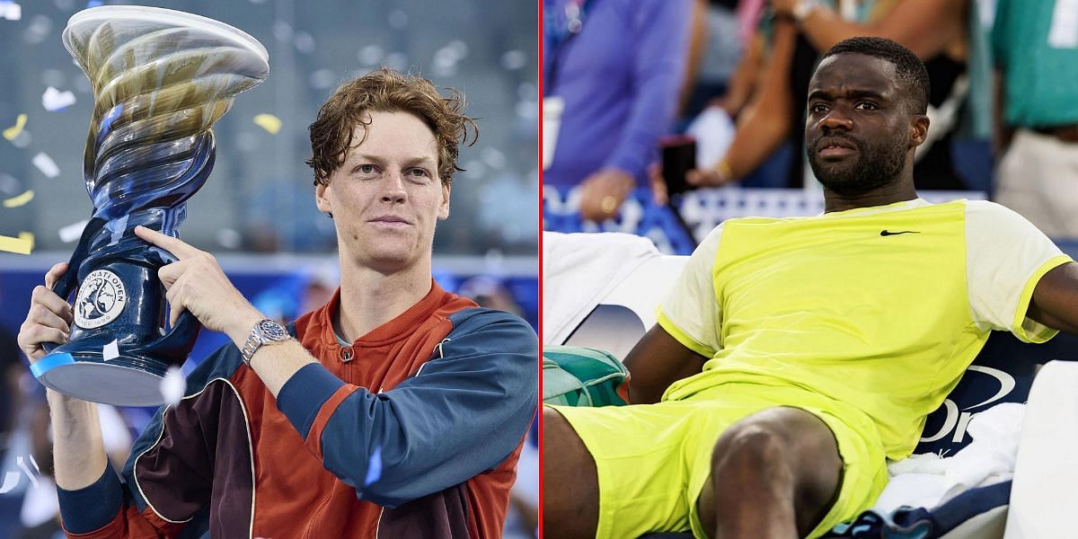 Jannik Sinner (L) Frances Tiafoe (R). (Images: All via Getty)