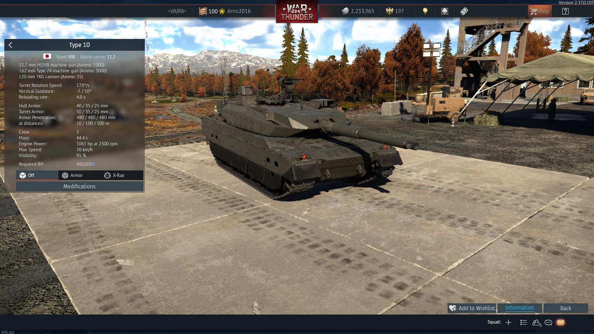 The Type 10 in War Thunder (Image via Gaijin Entertainment)