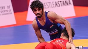 Aman Sehrawat reaches men's wrestling 57kg semi-finals with resounding win over Zelimkhan Abakarov at Paris 2024 Olympics