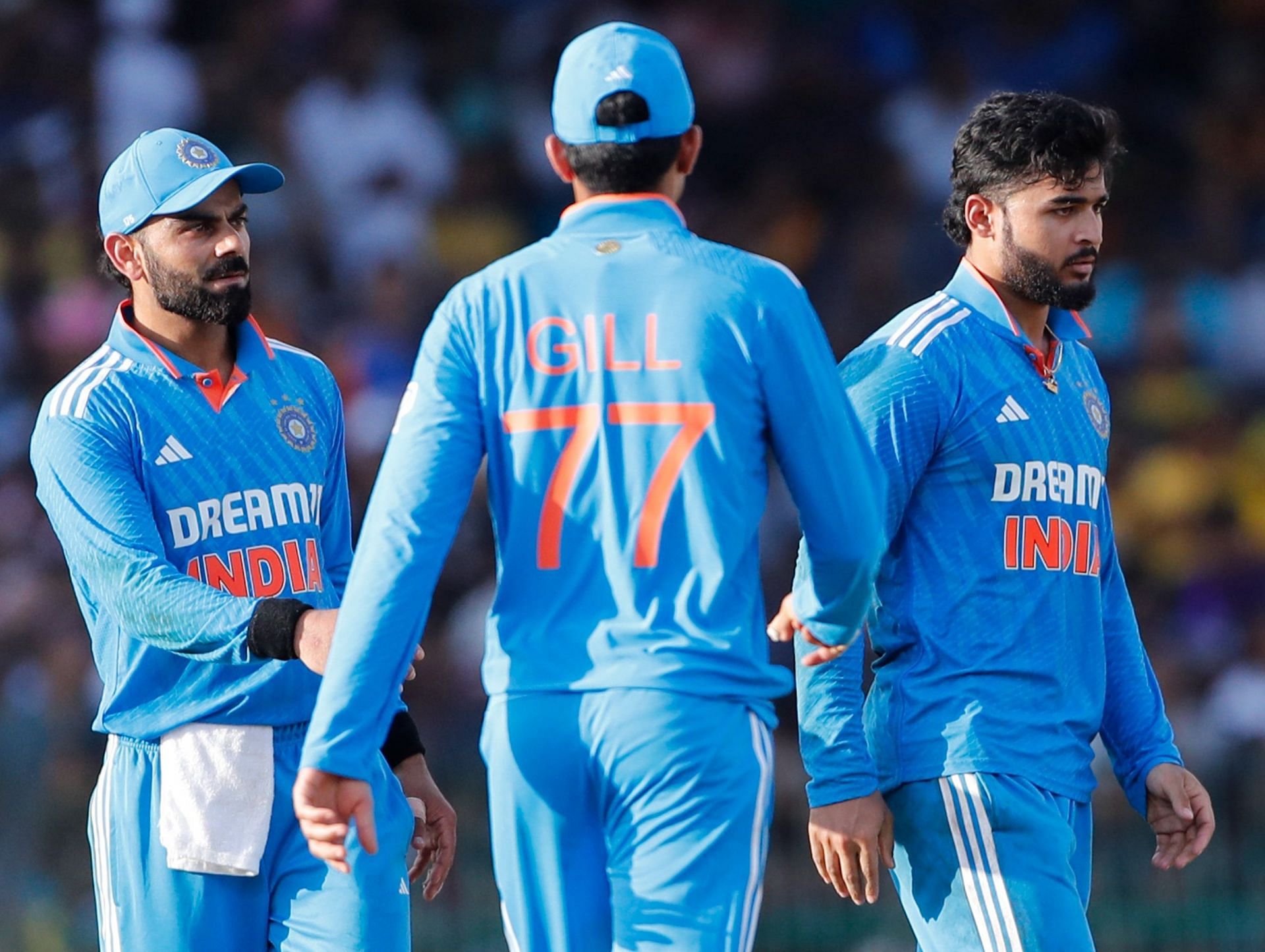 Riyan Parag celebrates a wicket. (Credits: BCCI Twitter)