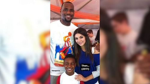 Victoria Justice shares throwback photo from 2011 with LeBron James and his son, Bronny