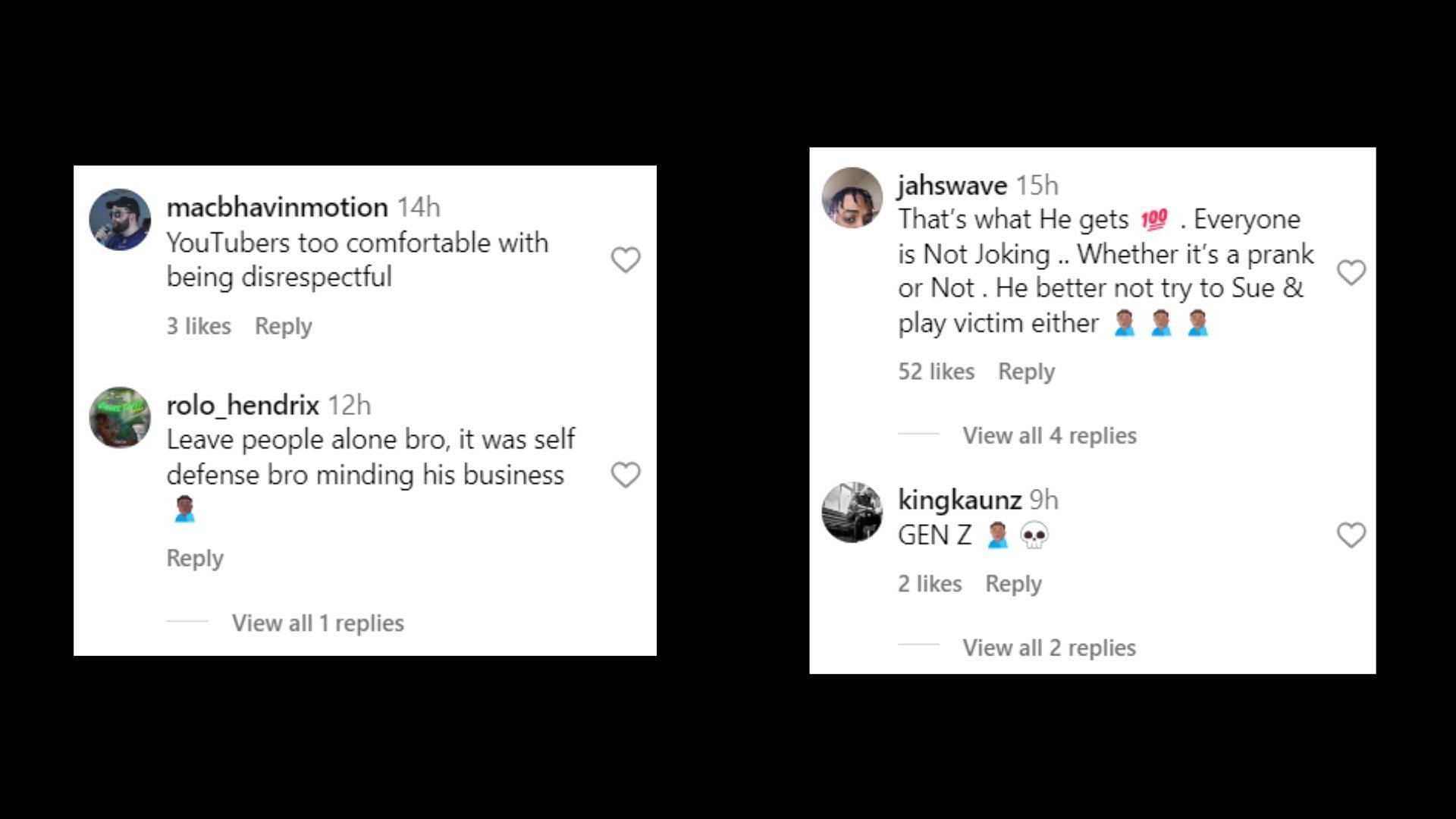 Netizens post their reactions (Images via Instagram/nojumper)