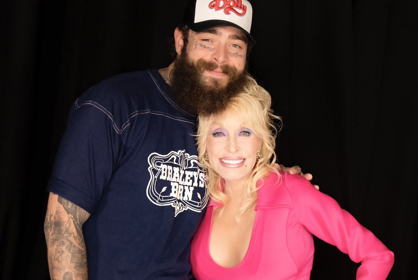 Post Malone and Dolly Parton for Have The Heart (Image via X/@dollyparton)