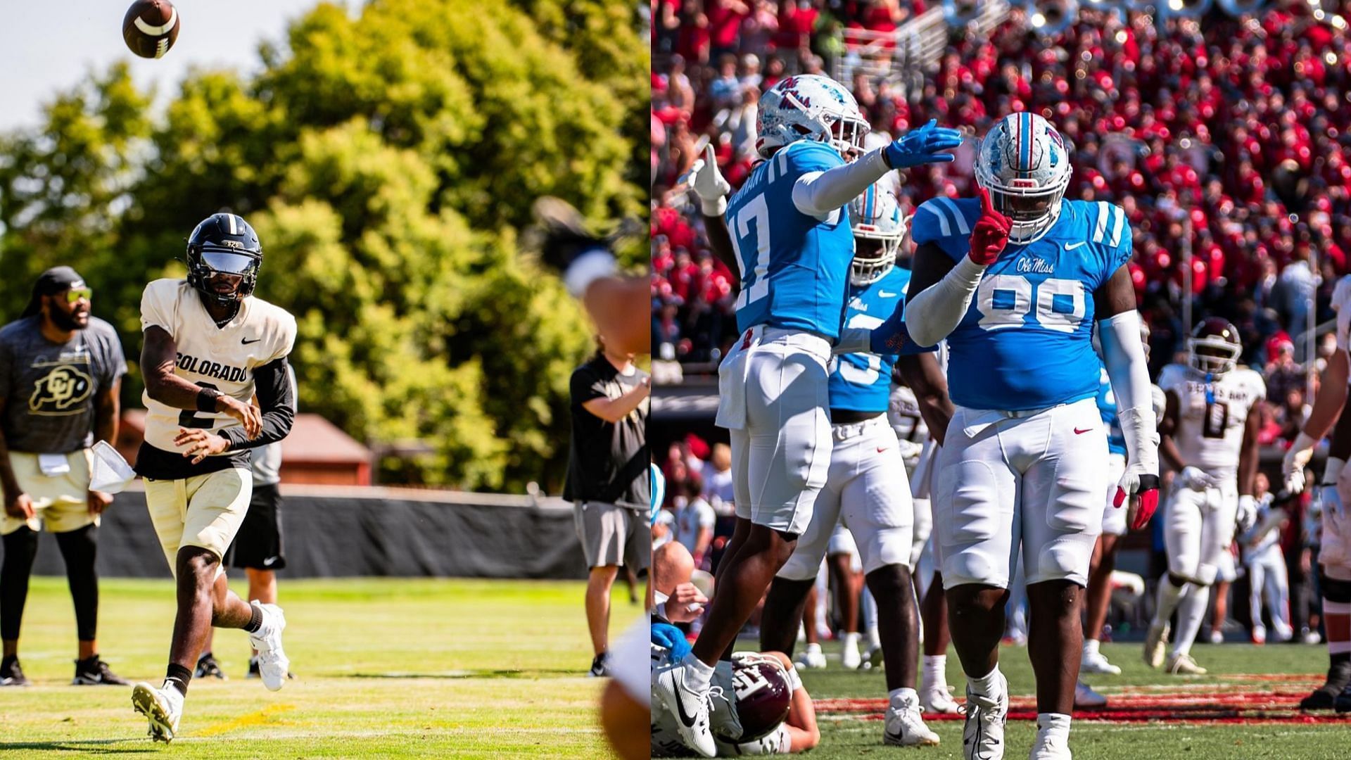 The Colorado Buffaloes and the Ole Miss Rebels (Buffs &amp; Rebels IG handles)