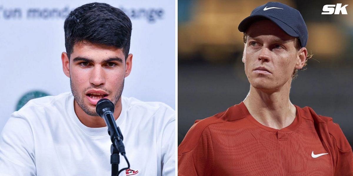 Carlos Alcaraz (L) and Jannik Sinner (R) (Source: Getty)