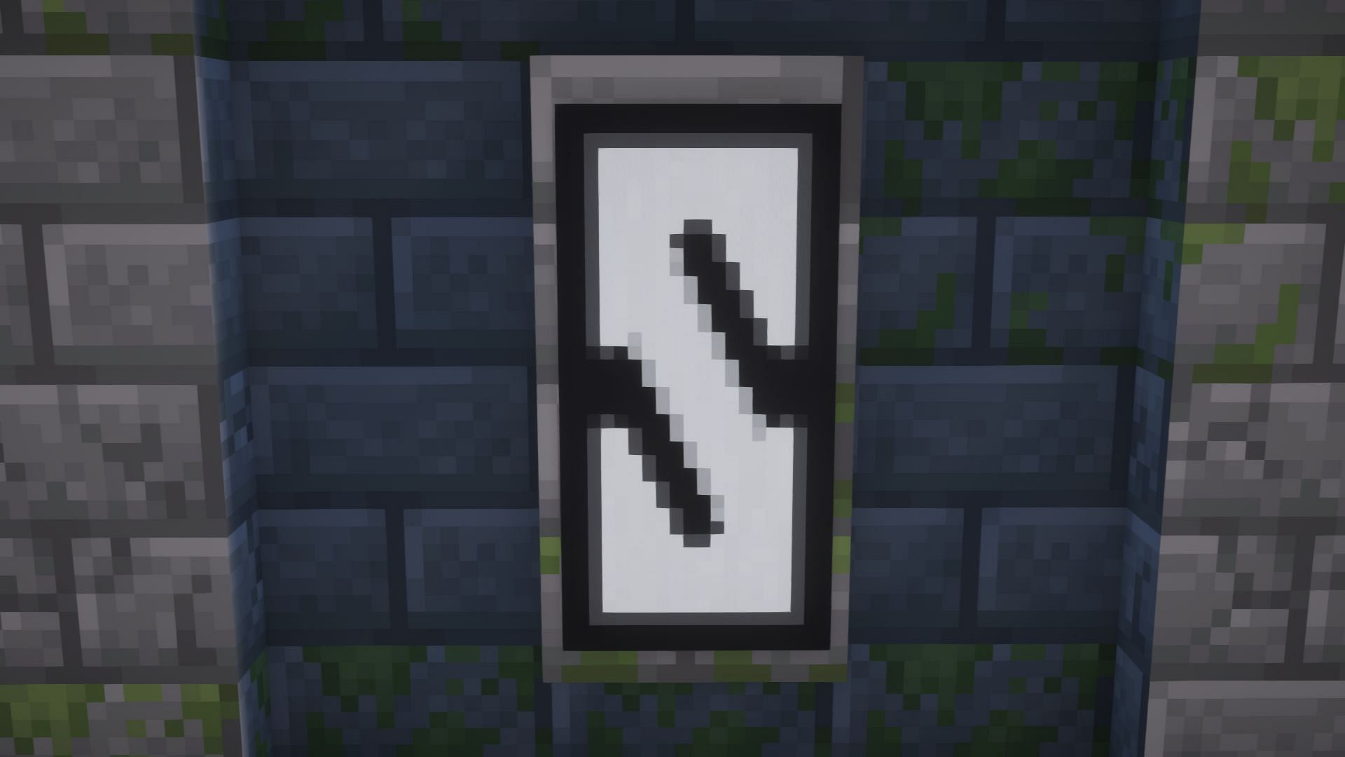 The letter &quot;S&quot; ends up looking quite stylized (Image via Mojang)