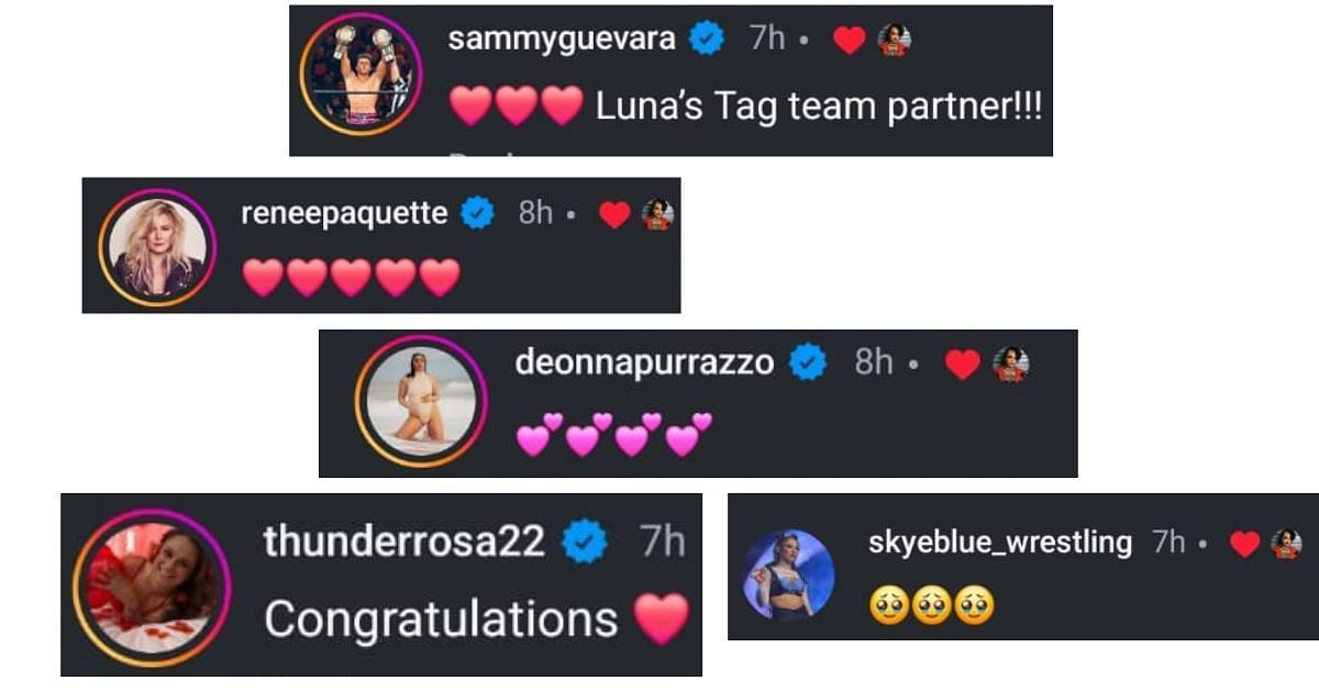 Multiple All Elite Wrestling stars reacted to Ruby Soho&#039;s announcement [Image source: Instagram] 