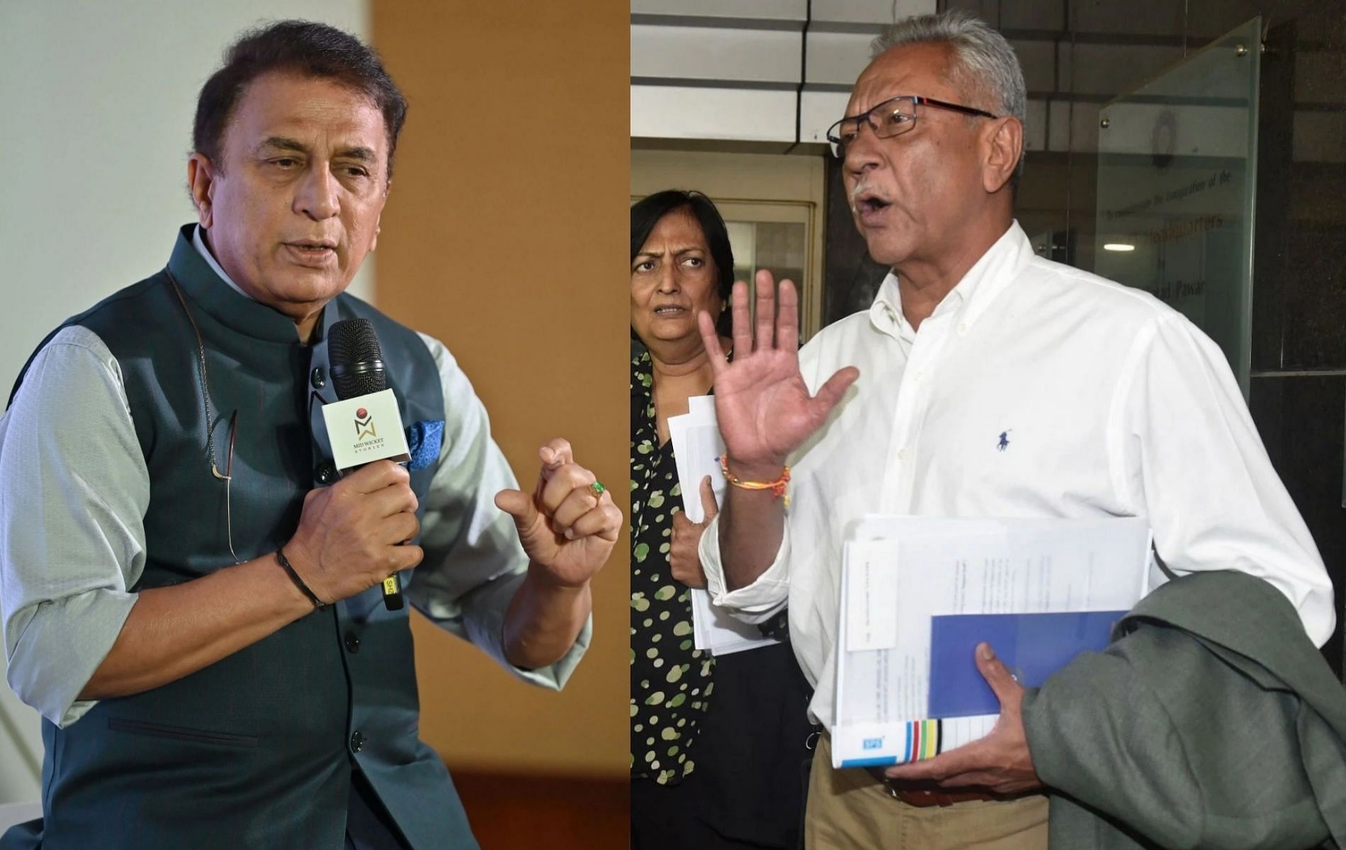 Sunil Gavaskar (left) and Anshuman Gaekwad (Image Credits: Getty Images)