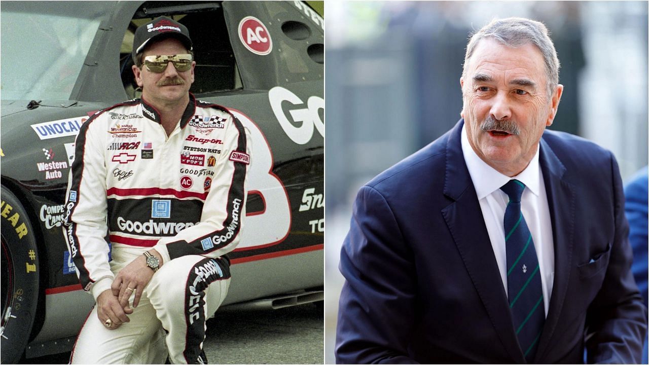 Dale Earnhardt (L) and Nigel Mansell (R) (All images from Getty) 