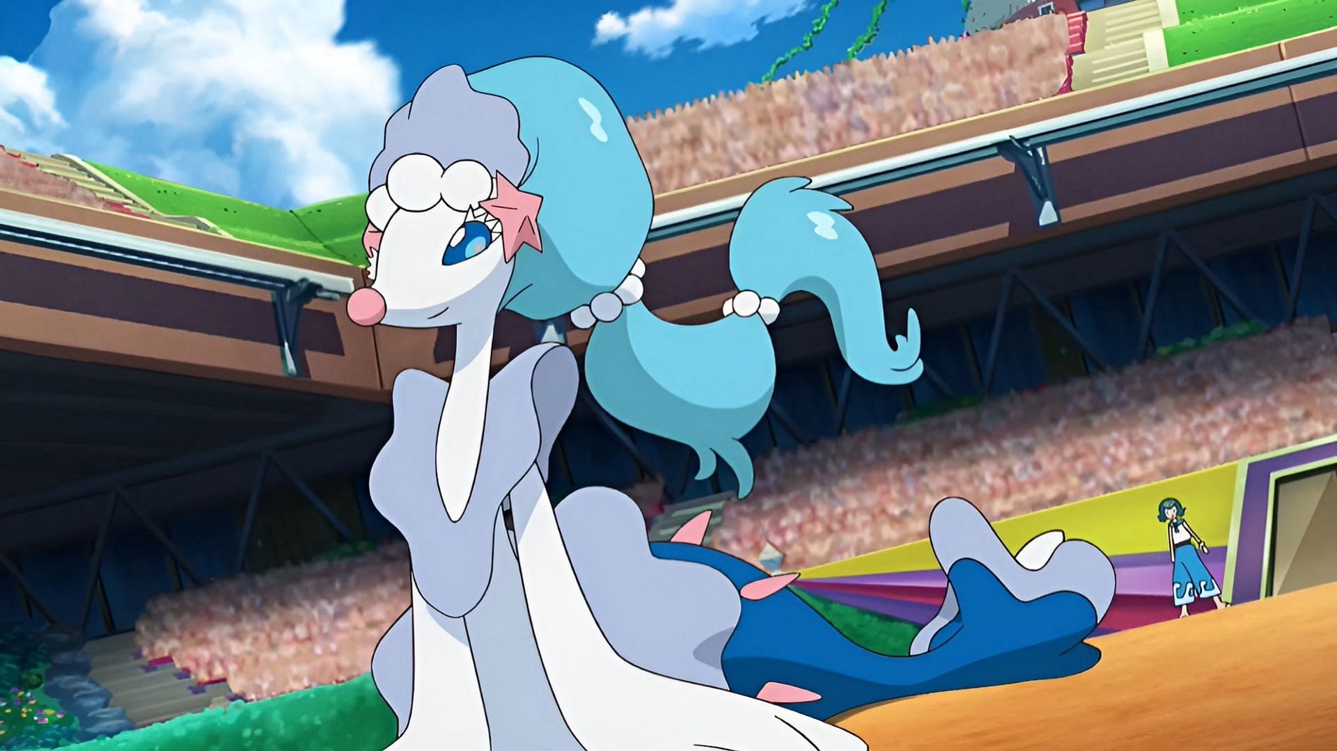 Lana&#039;s Primarina in the anime (Image via The Pokemon Company)