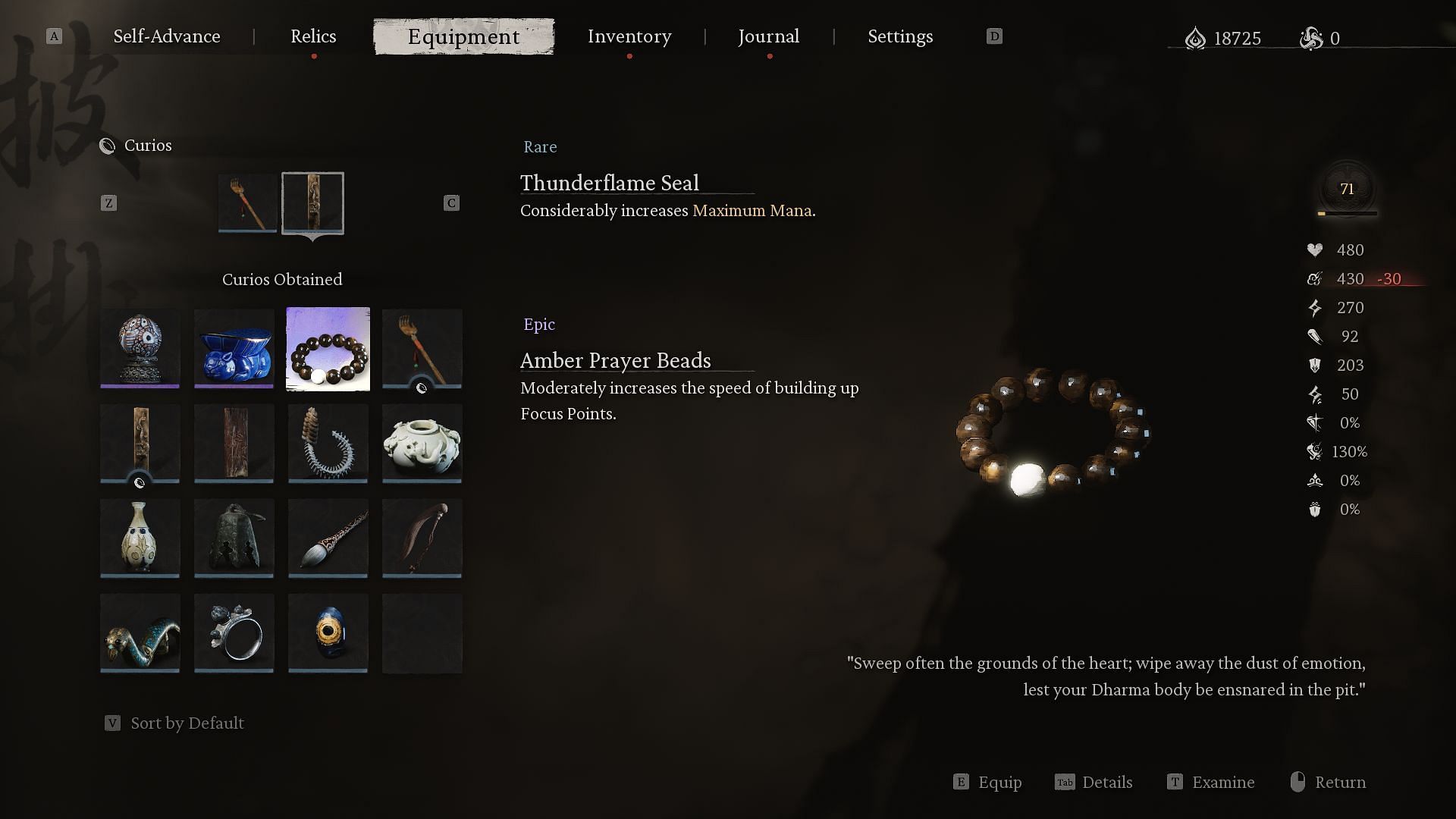 Amber Prayer Beads is among the best Curios in this title (Image via GameScience)