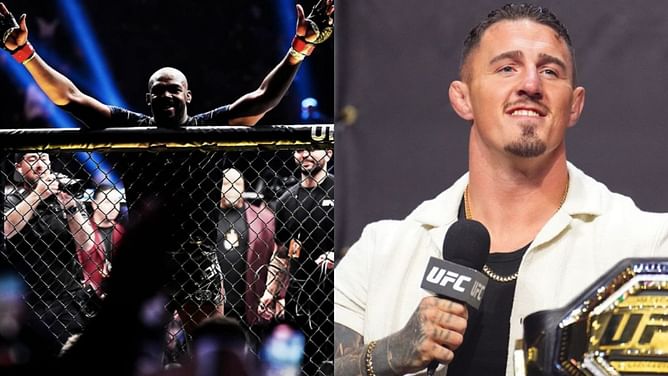 Jon Jones shuts down fan mentioning Tom Aspinall's interim title defense: "I’ve been here for every generation of fighters"