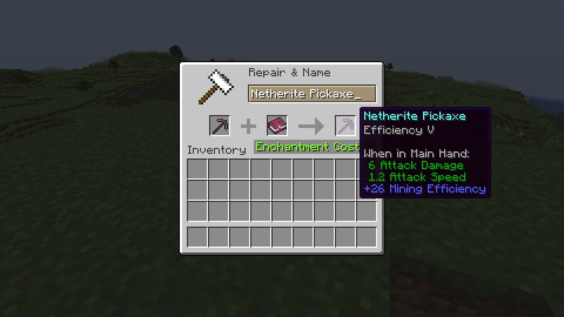 Efficiency enchantment (Image via Mojang)