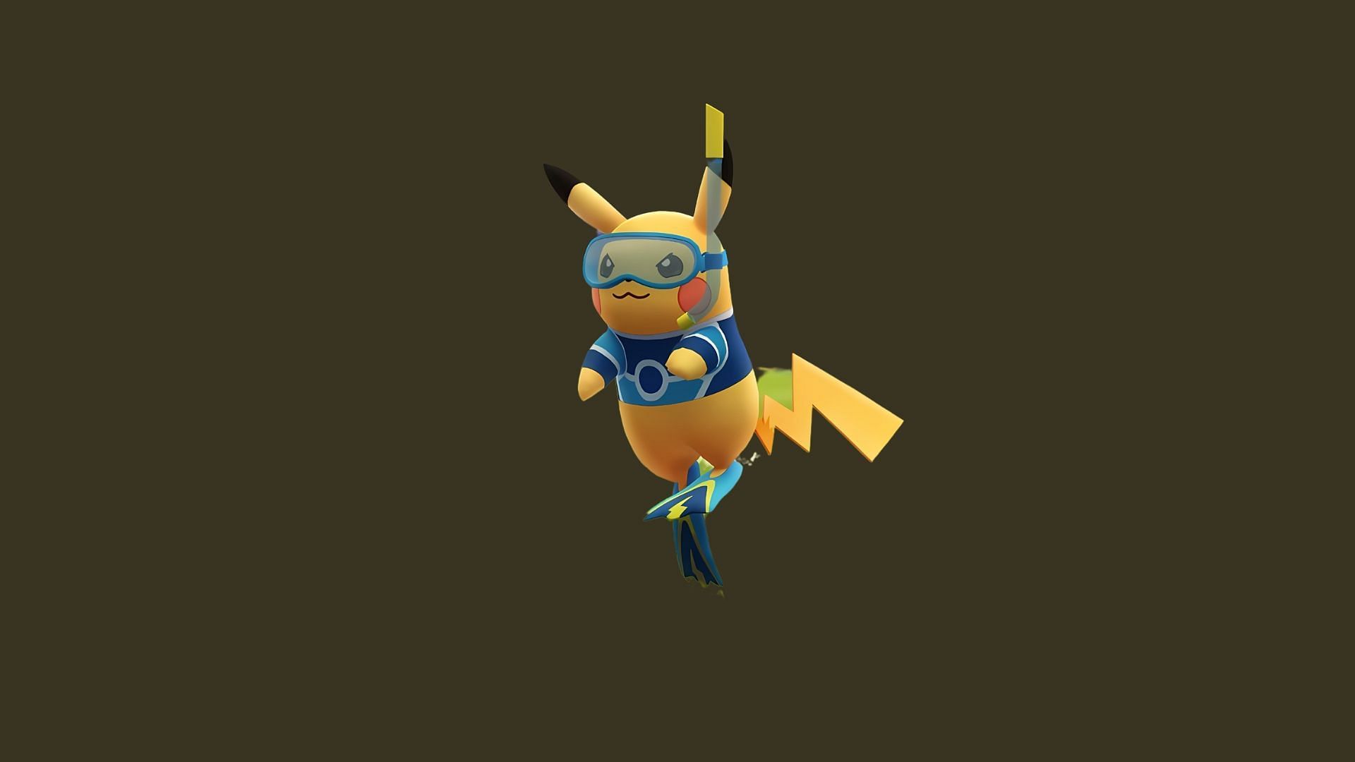 Pikachu with a new costume set (Image via Niantic)