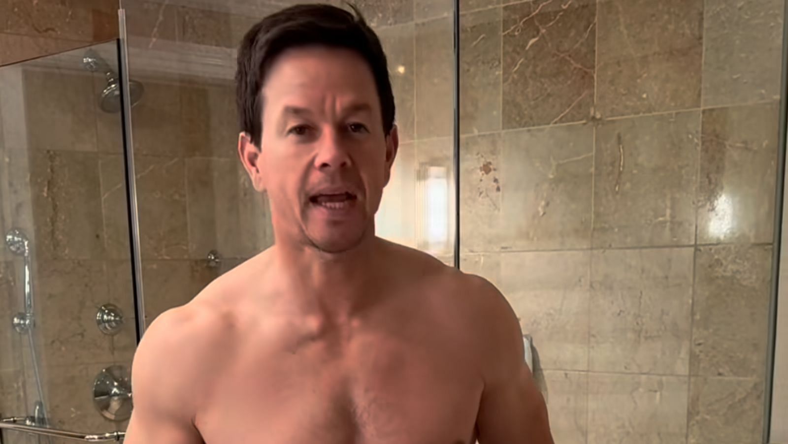 Mark Wahlberg getting ready for his leg workout