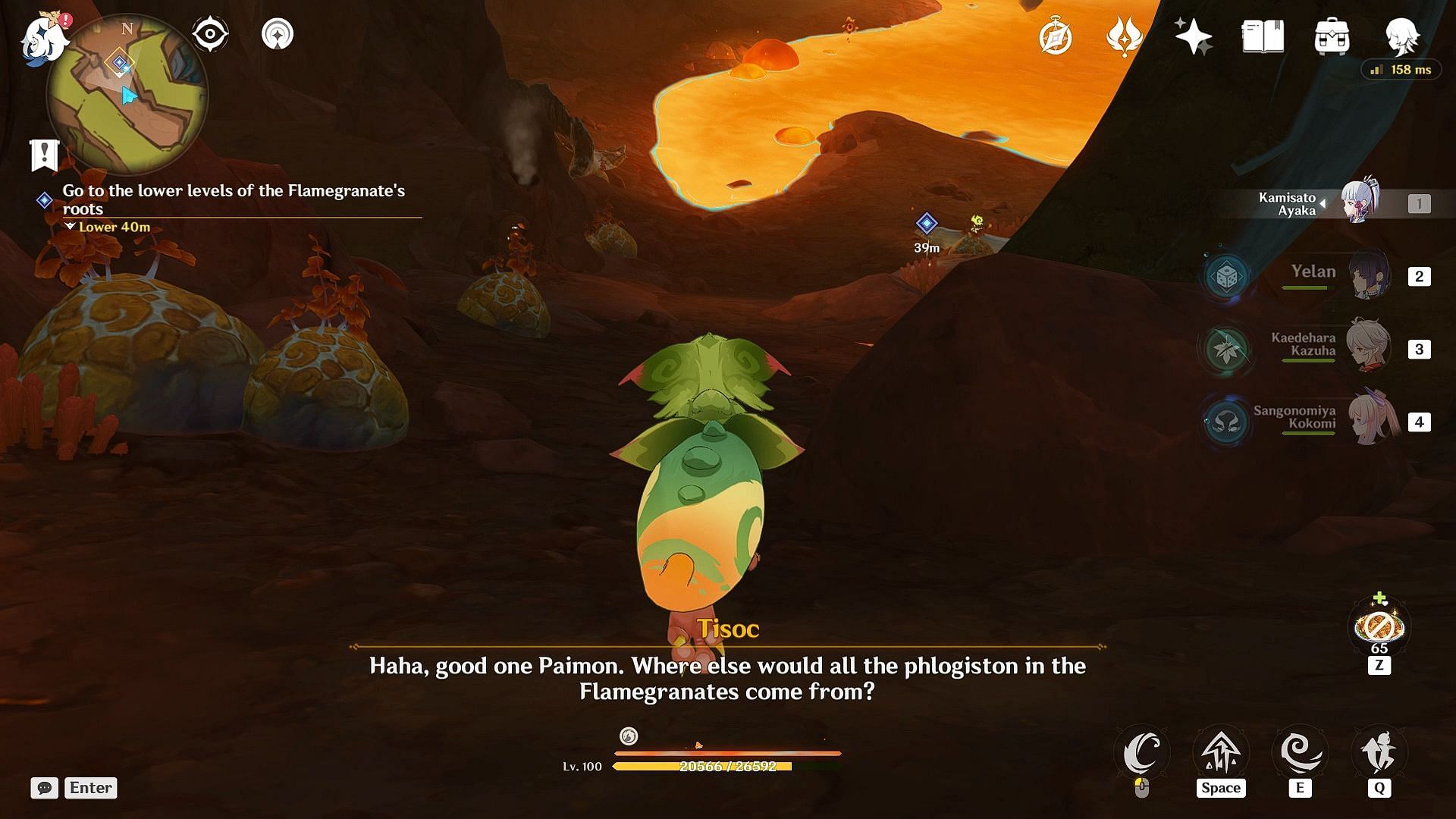 Go to the lowest level of the Flamegranate&#039;s roots (Image via HoYoverse)