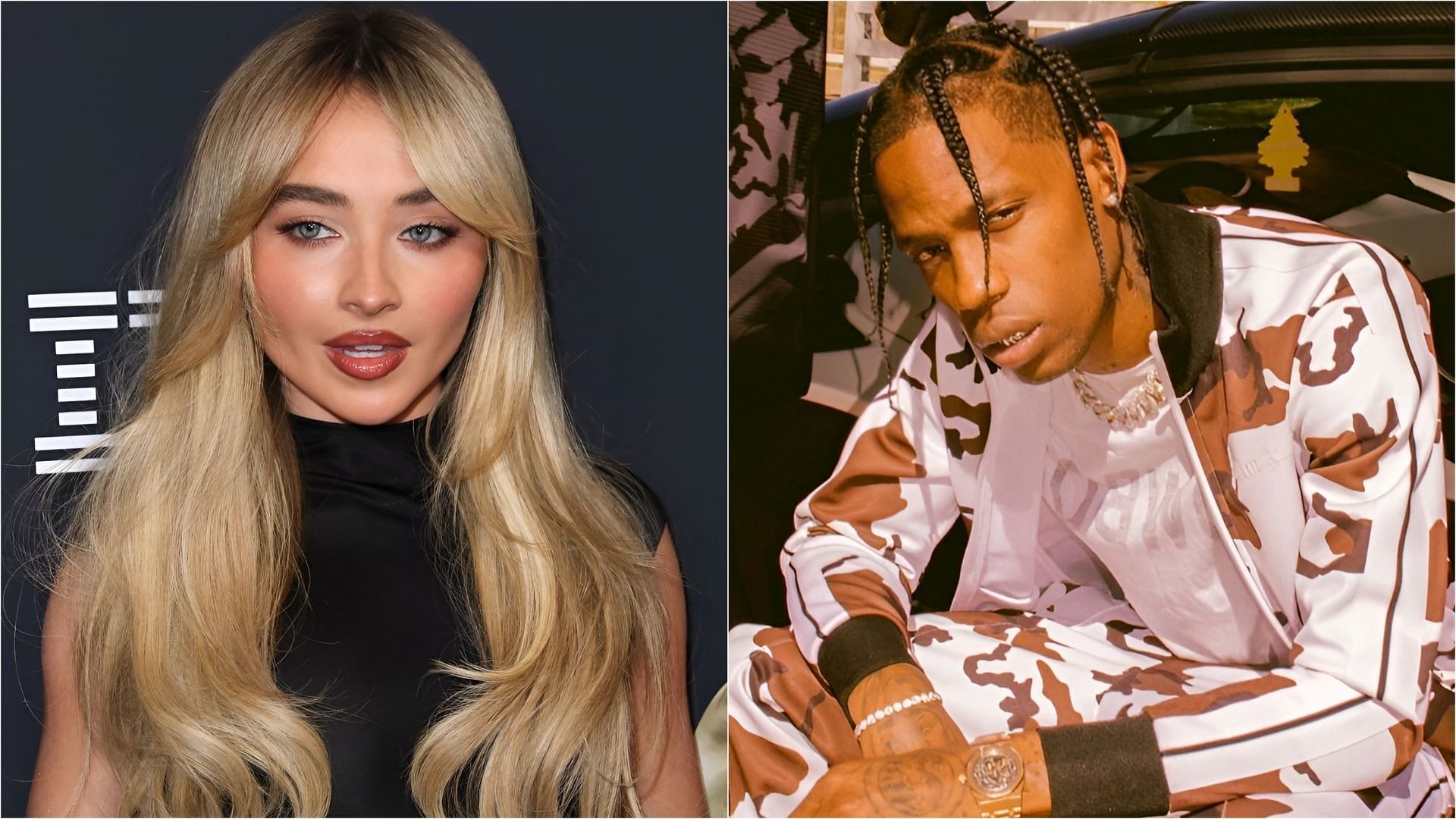 Sabrina Carpenter and Travis Scott are competing to get the top spot on the Billboard chart (Images via sabrinacarpenter and travisscott/Instagram)