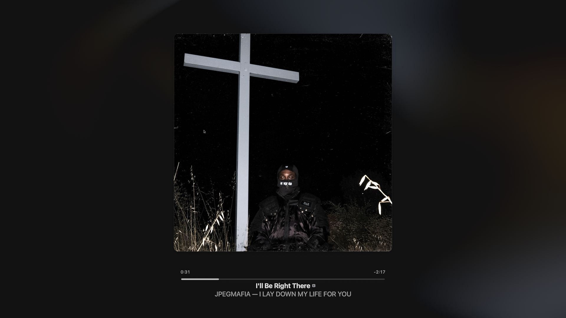 Track 3 on JPEGMafia&#039;s fifth studio album &#039;I LAY DOWN MY LIFE FOR YOU&#039; (Image via Apple Music)