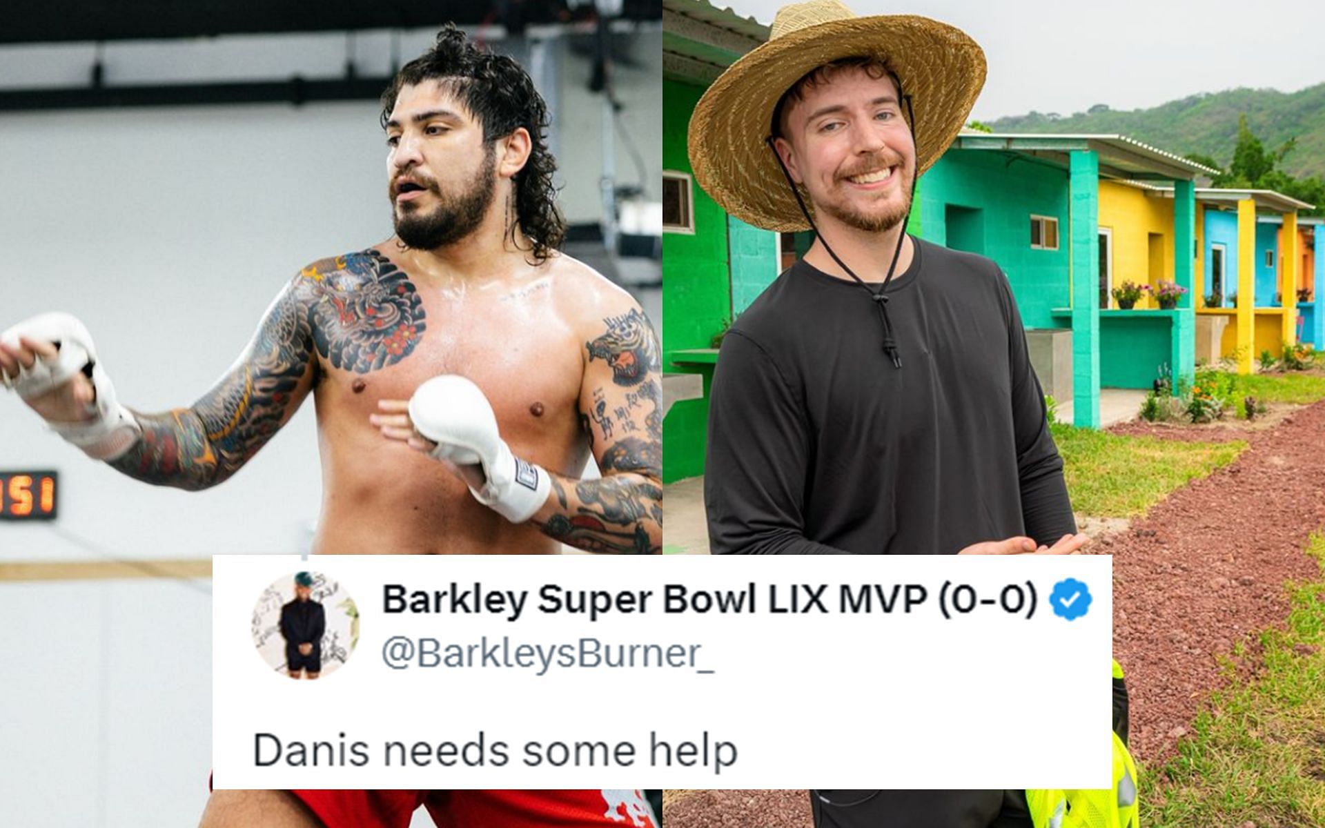 Dillon Danis (left) made crass comments on the participants of Mr. Beast