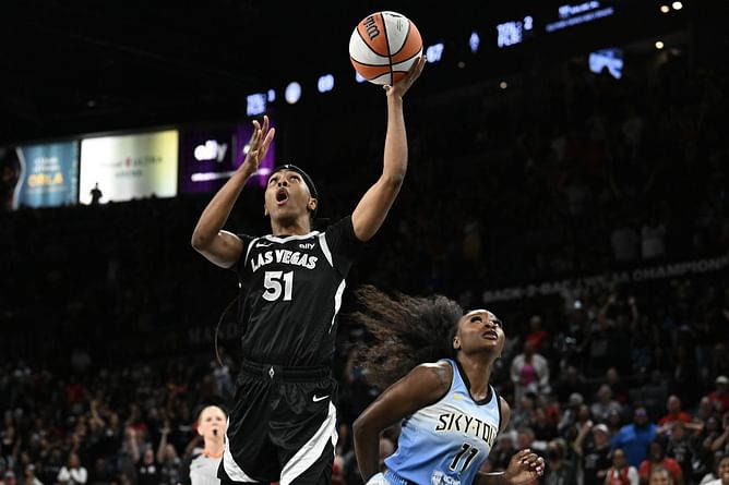 Photo: A'ja Wilson shows love to Aces teammate Sydney Colson on her birthday