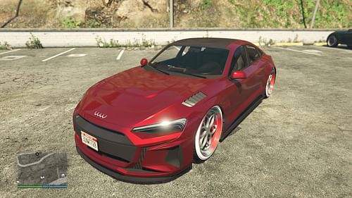 A picture of Obey Omnis e-GT in Grand Theft Auto Online (Image via Shinski_Xx/Reddit)