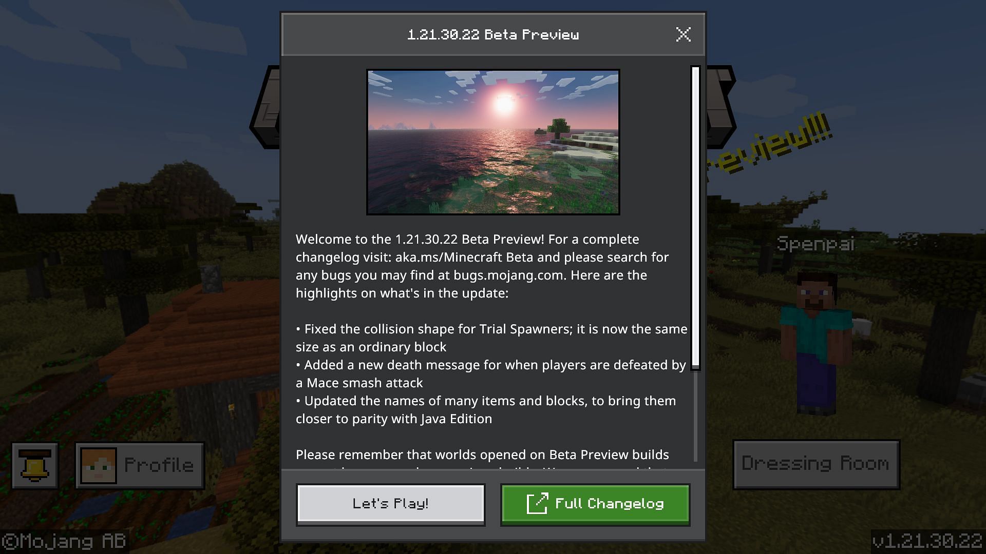 How to download Minecraft Bedrock 1.21.30.22 beta and preview