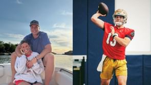 Notre Dame QB Riley Leonard surprises GF Molly Walding with a beautiful bouquet: "Homecoming queen"