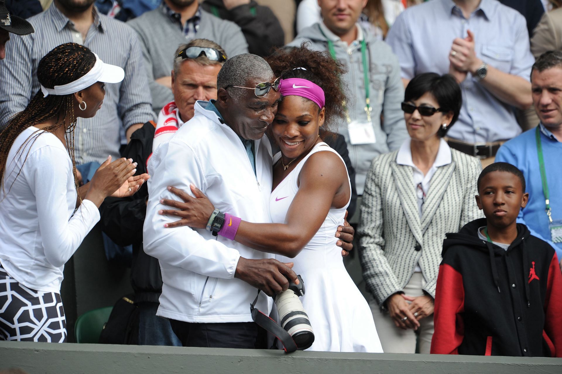 Serena Williams with her father Richard (Source: Getty)