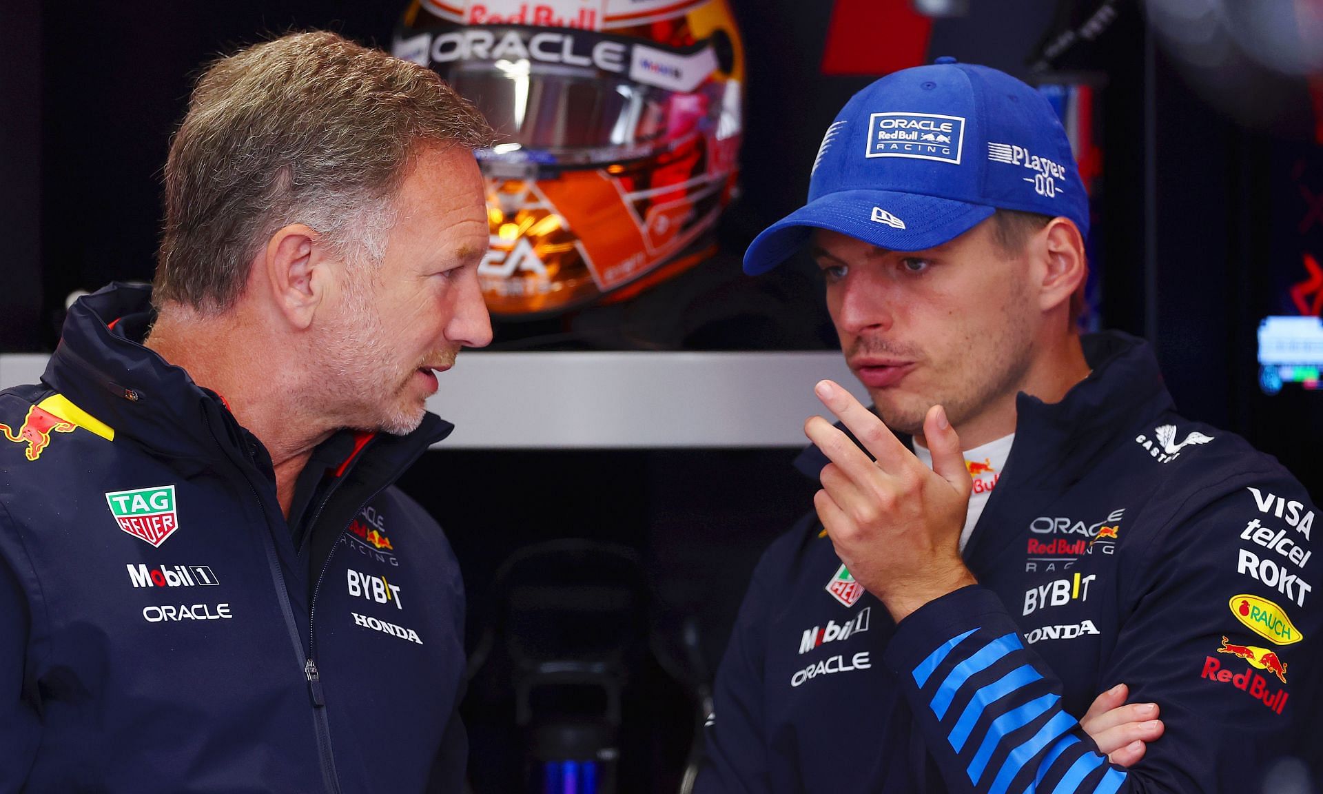 Christian Horner and Max Verstappen of Red Bull - Source: Getty Images