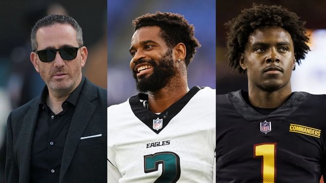 Eagles’ Darius Slay reacts as Howie Roseman pulls off surprise Jahan Dotson trade
