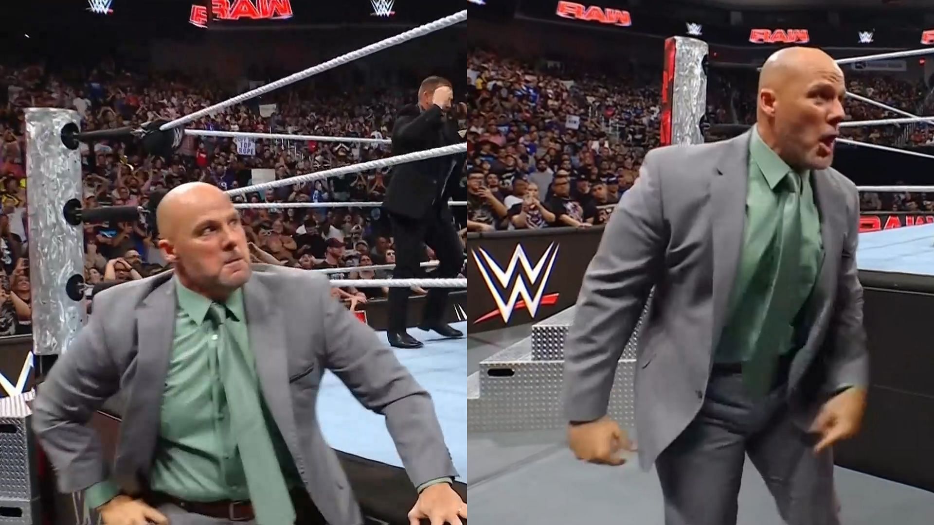The star was left absolutely destroyed (Credit: WWE RAW)