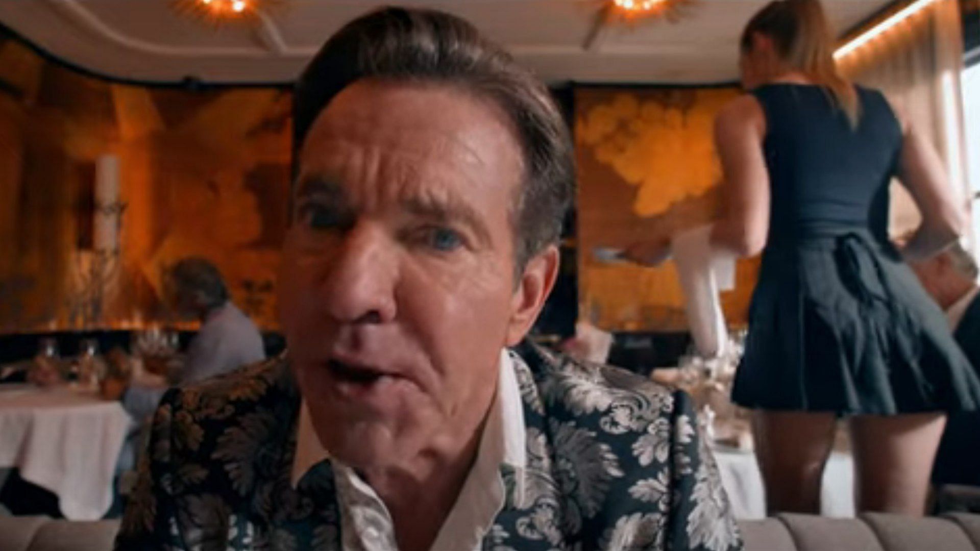 Dennis Quaid as seen in a screenshot from the trailer of the movie (Image via Mubi, The Substance trailer, 0:10)