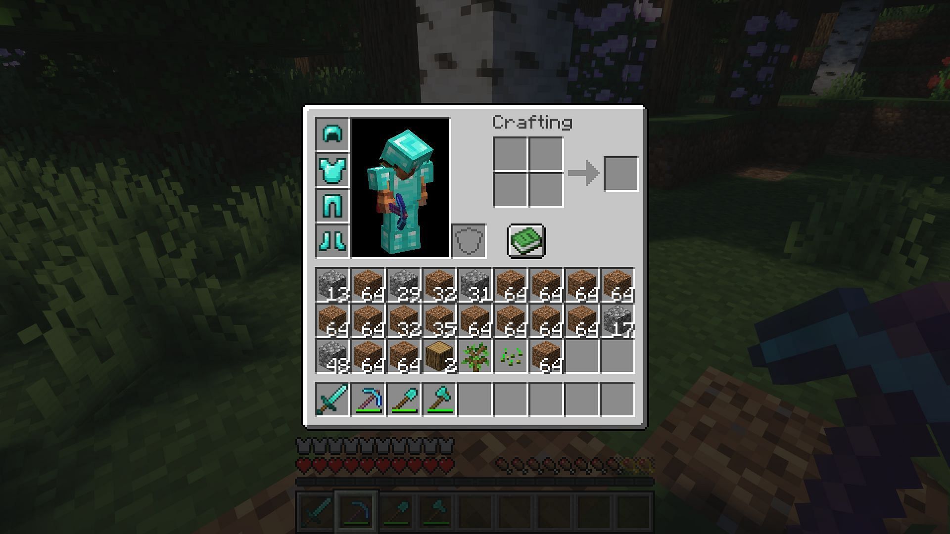 Double clicking an item will combine any separate stacks if they&#039;re small enough (Image via Mojang)