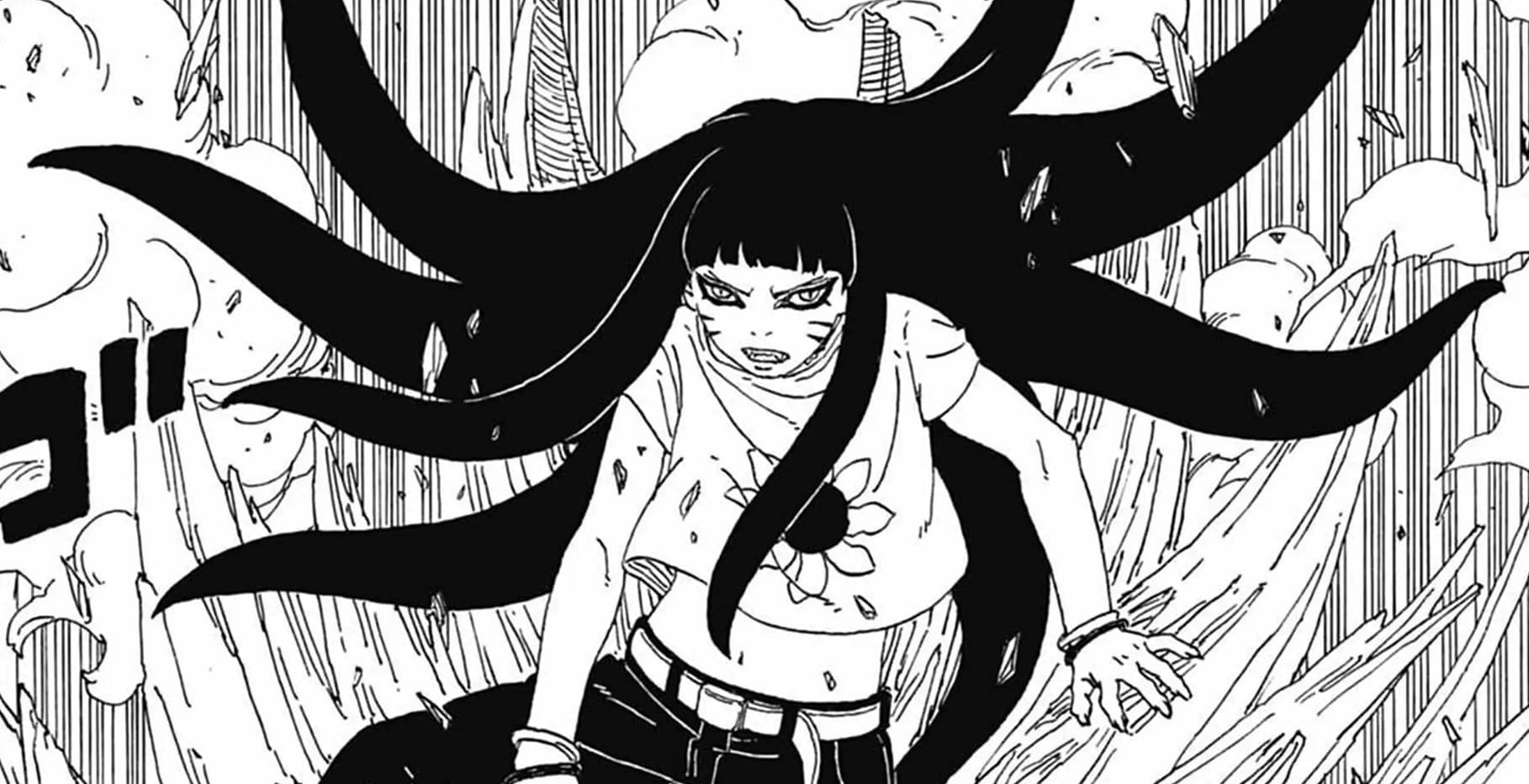 Himawari using her new powers in the manga (Image via Shueisha)