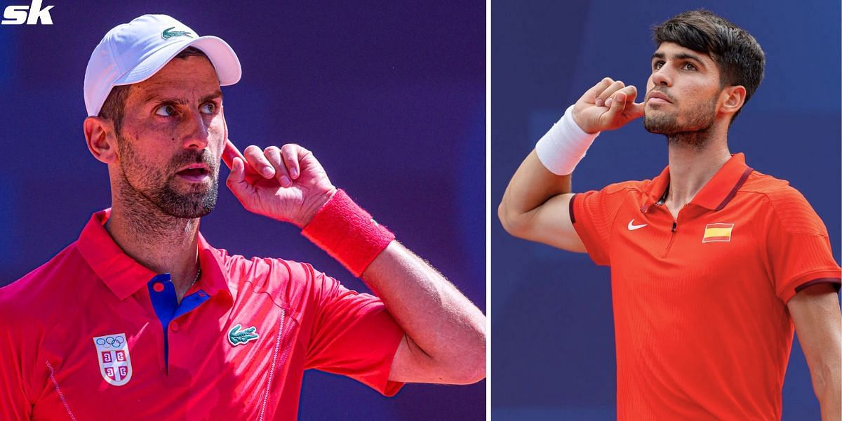 Novak Djokovic (L) and Carlos Alcaraz (R) (Source: Getty)