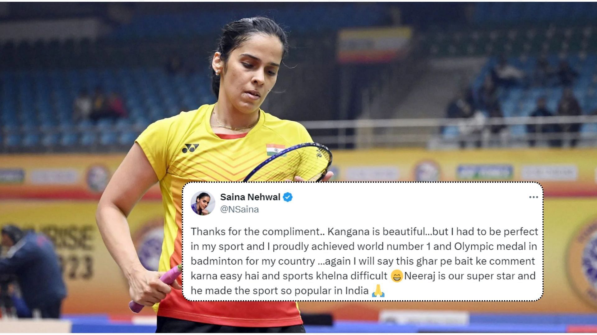 Saina Nehwal was quick to react to a troll comment. (Image via Getty and X for tweet)