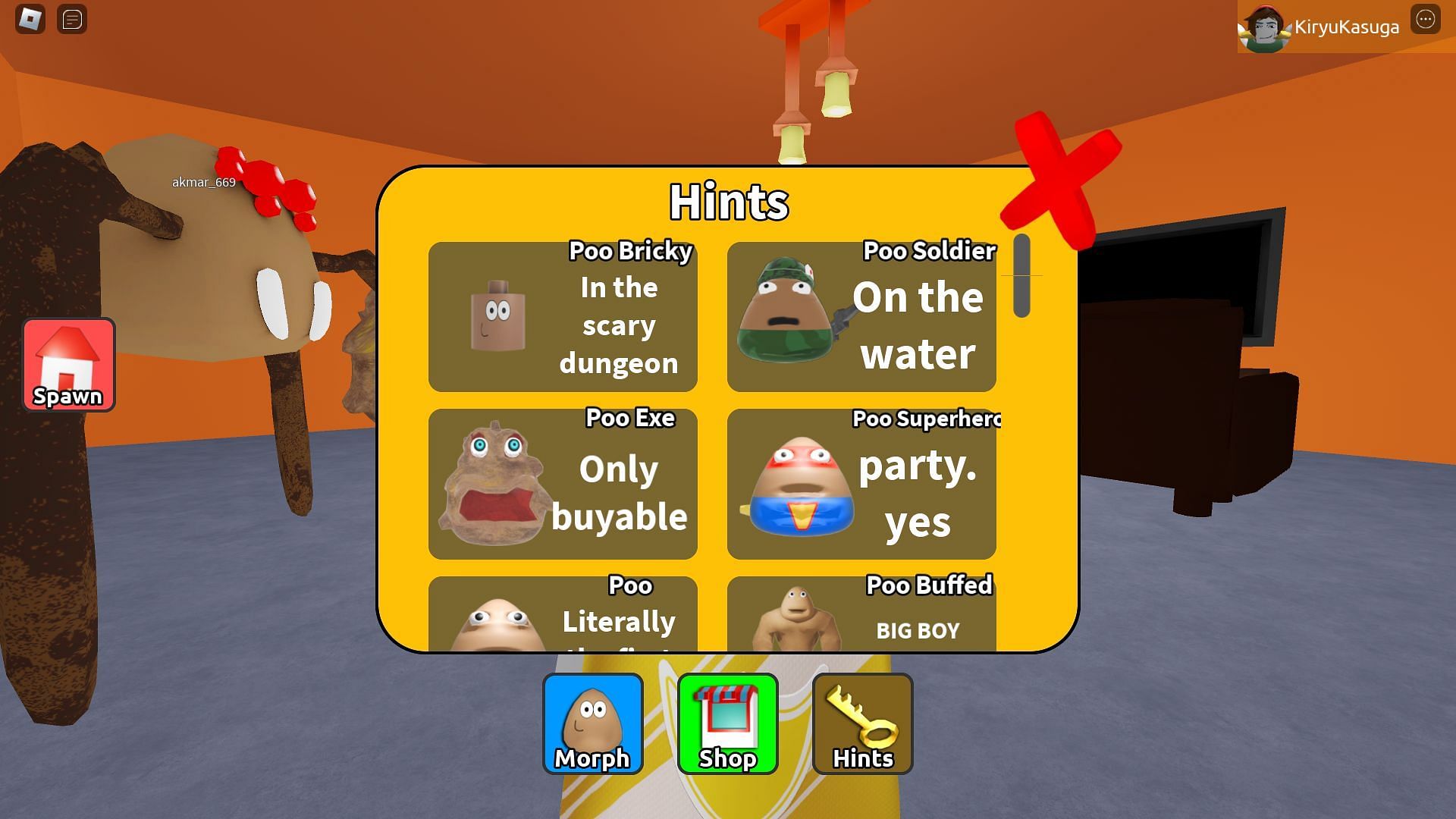 The Hints tab (Image via Roblox)