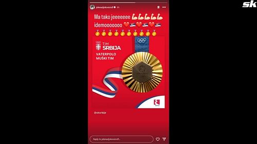 Jelena Djokovic lauds Serbian men's water polo team on their gold medal haul at the 2024 Paris Olympics (Picture: @jelenadjokovicndf Instagram)