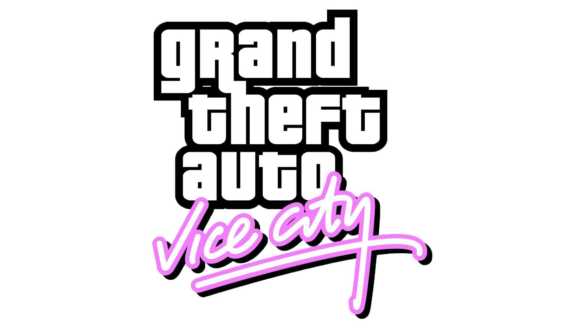 The official logo of Grand Theft Auto Vice City (Image via Rockstar Games)