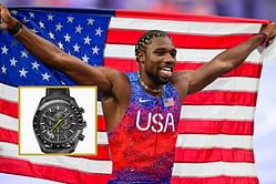 What watch did Noah Lyles wear during 100m final at Paris Olympics 2024? All about the Olympic champion's wristwear worth over $14,000