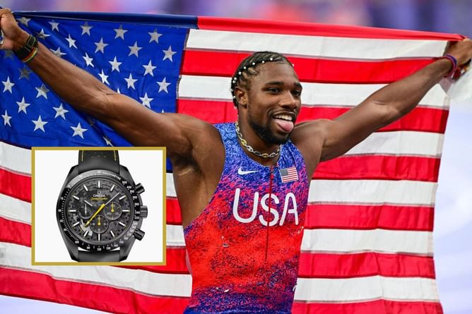 What watch did Noah Lyles wear during 100m final at Paris Olympics 2024? All about the Olympic champion's wristwear worth over $14,000