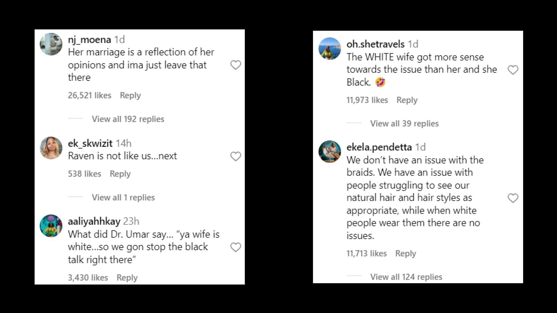 Reactions posted by the public (Image via Instagram/theshaderoom)