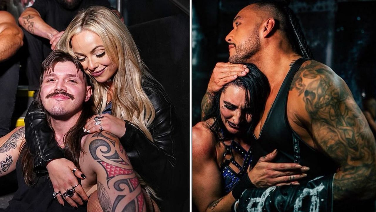 Dom Dom, Liv, Rhea Ripley, and Priest (via Finn Balor and Liv Morgan