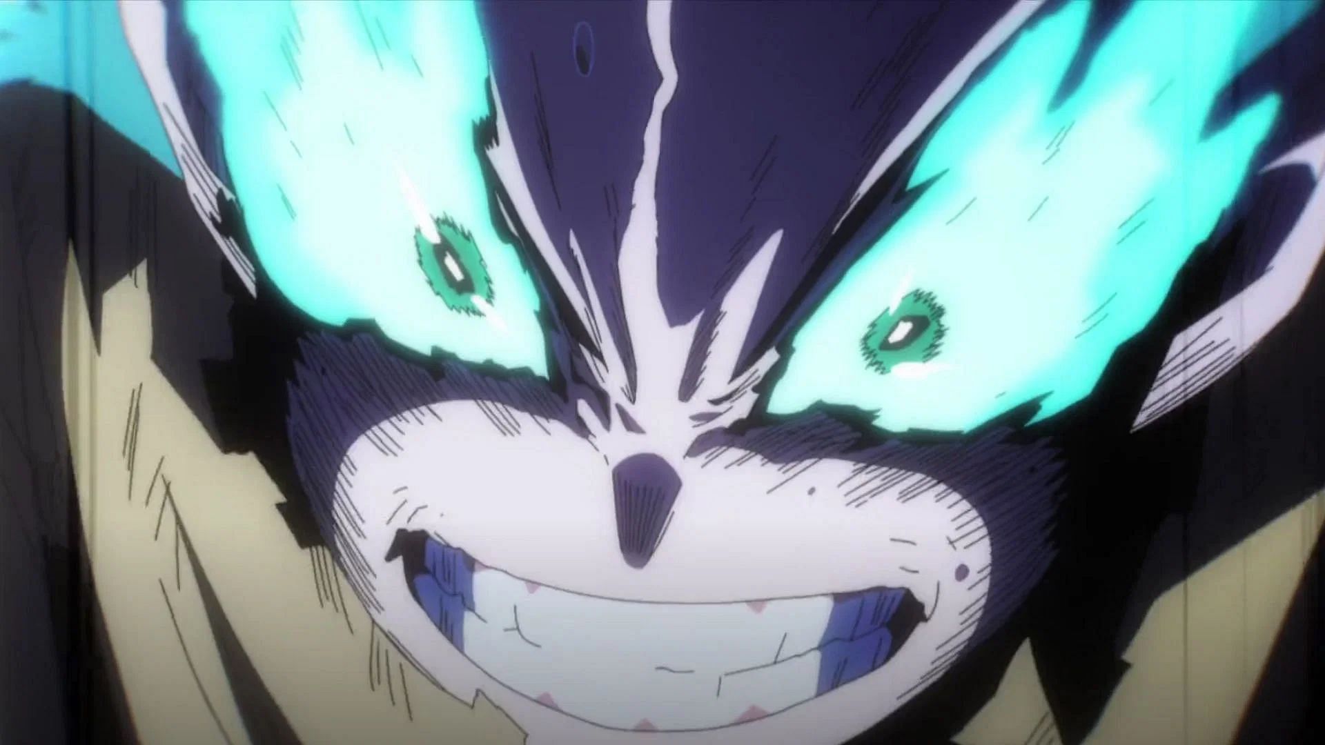 Deku as seen in the anime (image via Bones)