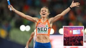 WATCH: Fans erupt in celebration at Netherlands watch party as Femke Bol anchors team to gold after trailing in 4x400m mixed relay