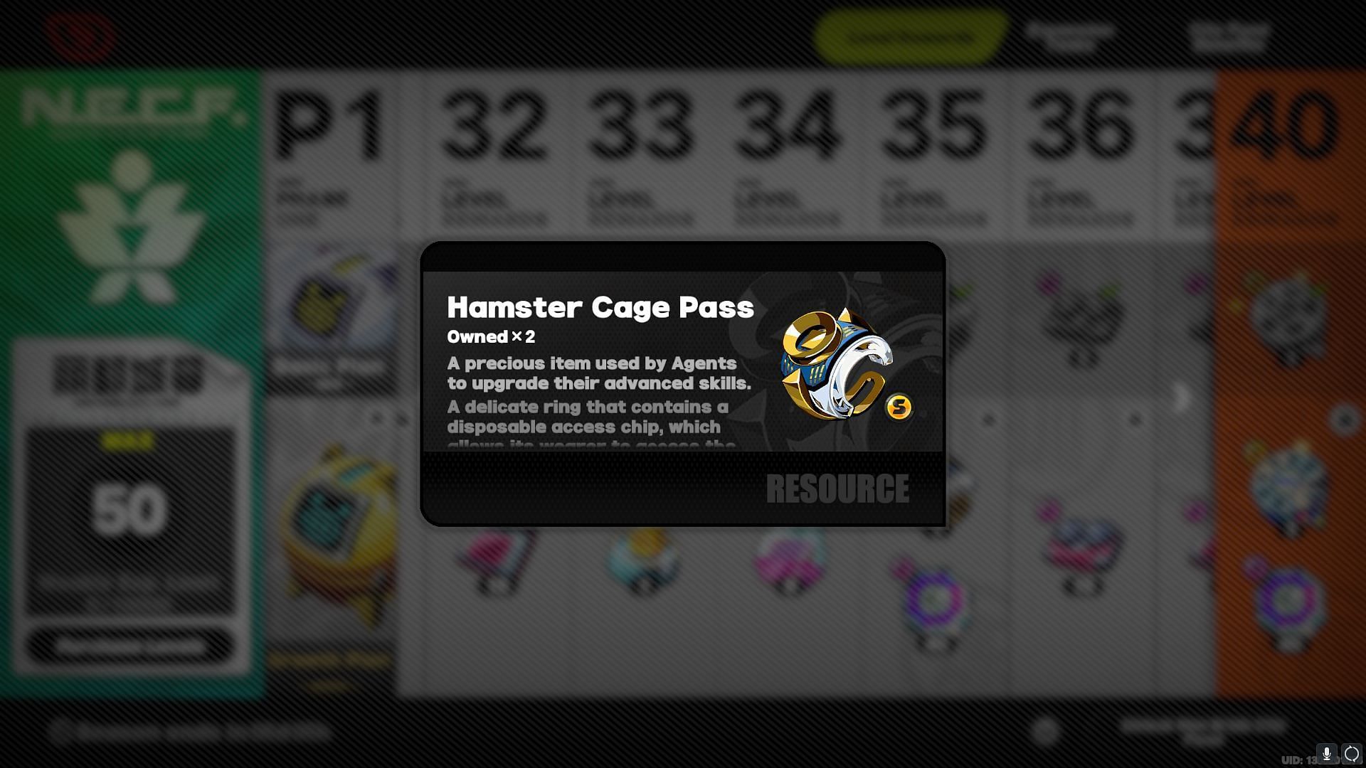 Hamster Cage Pass obtained through New Eridu City Fund (Image via HoYoverse)