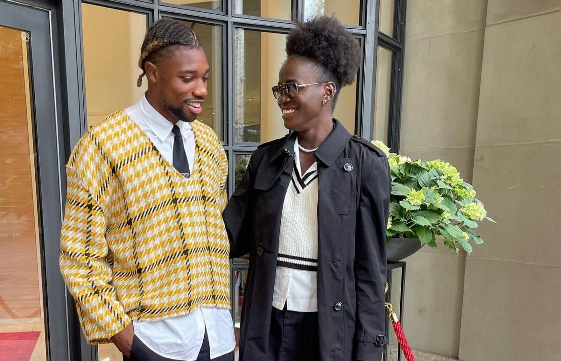 Noah Lyles and Junelle Bromfield